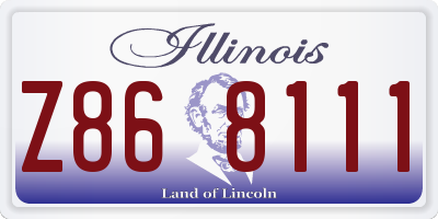 IL license plate Z868111