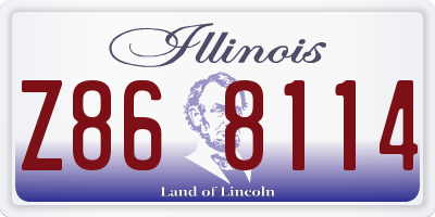 IL license plate Z868114