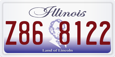 IL license plate Z868122