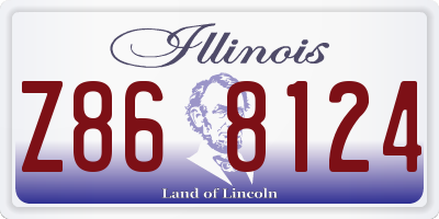 IL license plate Z868124