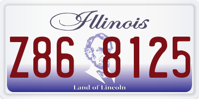 IL license plate Z868125