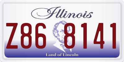 IL license plate Z868141