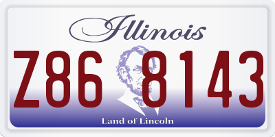 IL license plate Z868143