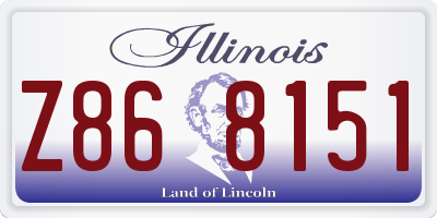 IL license plate Z868151
