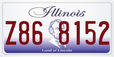 IL license plate Z868152