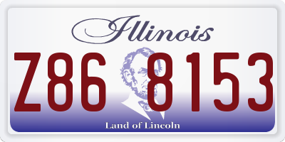 IL license plate Z868153