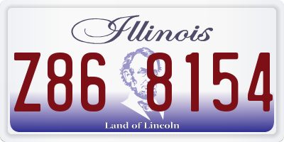 IL license plate Z868154