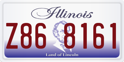 IL license plate Z868161