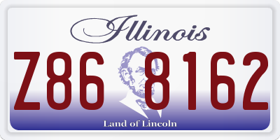 IL license plate Z868162