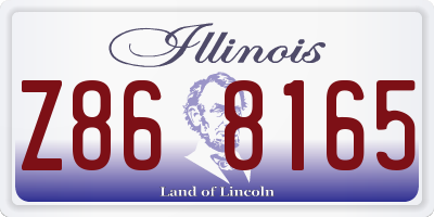 IL license plate Z868165