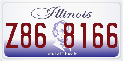 IL license plate Z868166