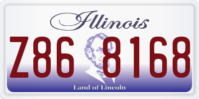 IL license plate Z868168