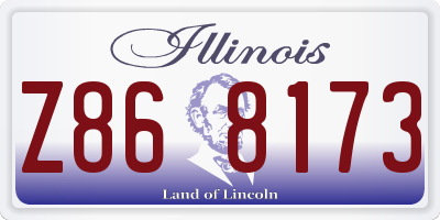 IL license plate Z868173