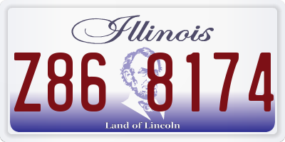 IL license plate Z868174