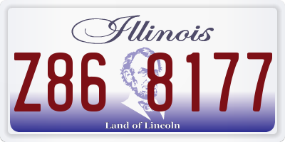 IL license plate Z868177