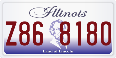 IL license plate Z868180