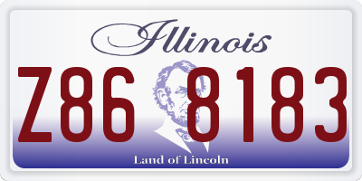 IL license plate Z868183