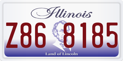 IL license plate Z868185
