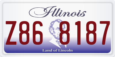 IL license plate Z868187