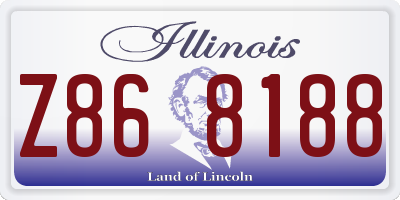 IL license plate Z868188