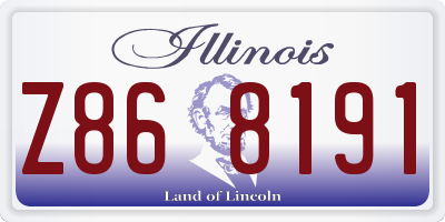 IL license plate Z868191