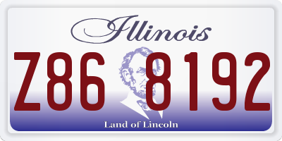IL license plate Z868192