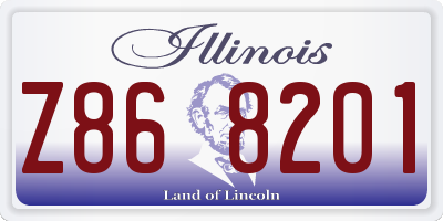 IL license plate Z868201