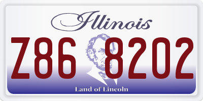 IL license plate Z868202