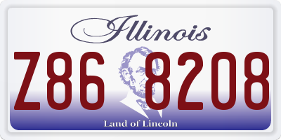 IL license plate Z868208