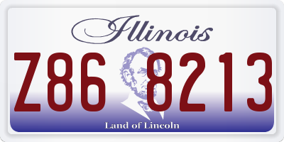 IL license plate Z868213