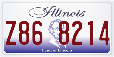 IL license plate Z868214
