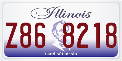 IL license plate Z868218