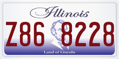 IL license plate Z868228