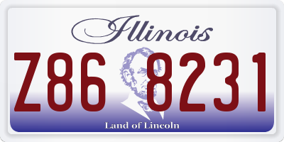 IL license plate Z868231