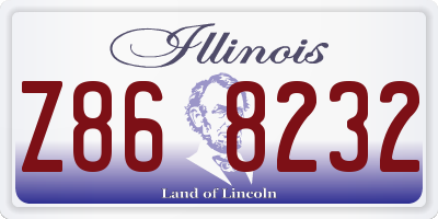 IL license plate Z868232