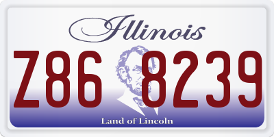 IL license plate Z868239