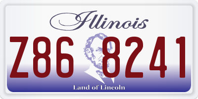 IL license plate Z868241