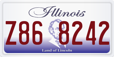 IL license plate Z868242
