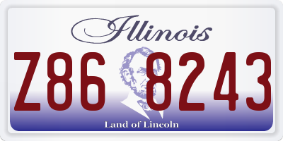 IL license plate Z868243