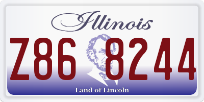 IL license plate Z868244