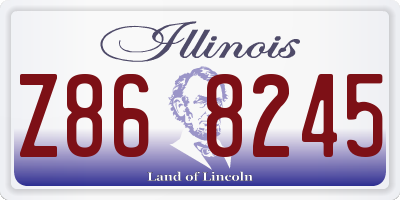 IL license plate Z868245
