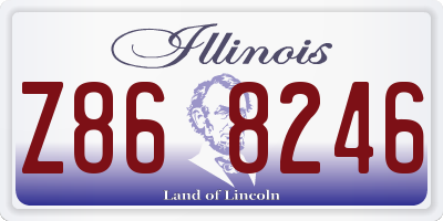 IL license plate Z868246