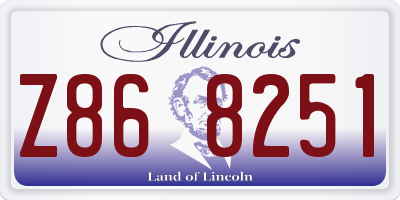 IL license plate Z868251