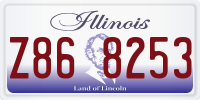 IL license plate Z868253