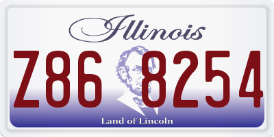 IL license plate Z868254