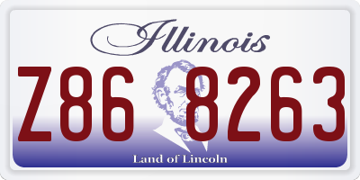 IL license plate Z868263
