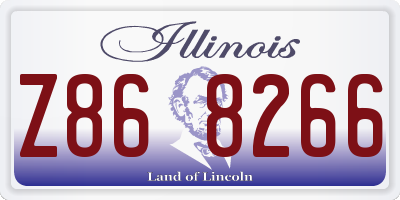 IL license plate Z868266