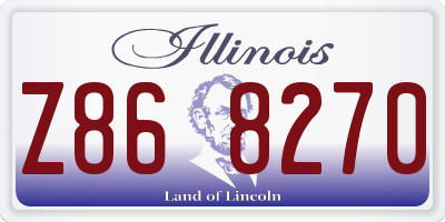 IL license plate Z868270