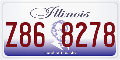IL license plate Z868278