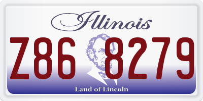 IL license plate Z868279